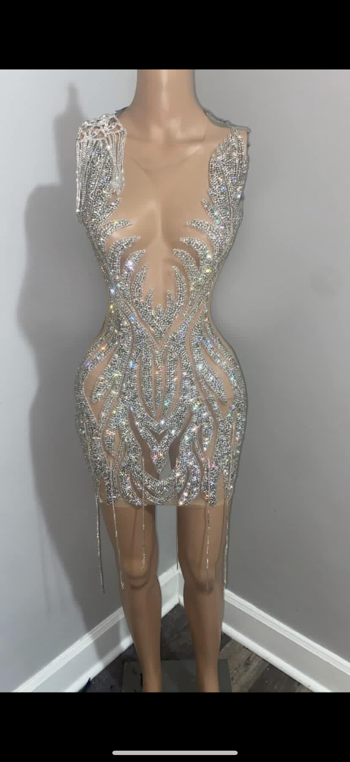 Custom Made Rhinestone Dress